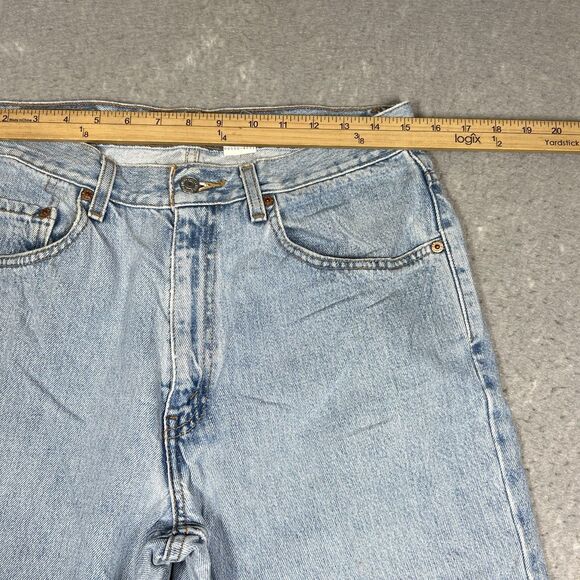 Vintage Y2K 2000 Levis 550 Men’s 34x34 Distressed Relaxed Fit Denim Jeans Blue - Picture 8 of 15